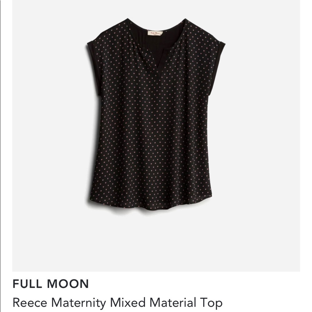 Full Moon Maternity Mixed Material Top